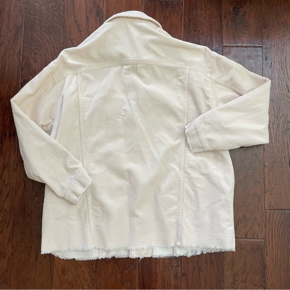 Zara Cream Oversized Corduroy Jacket with Pockets Size M - Picture 8 of 12